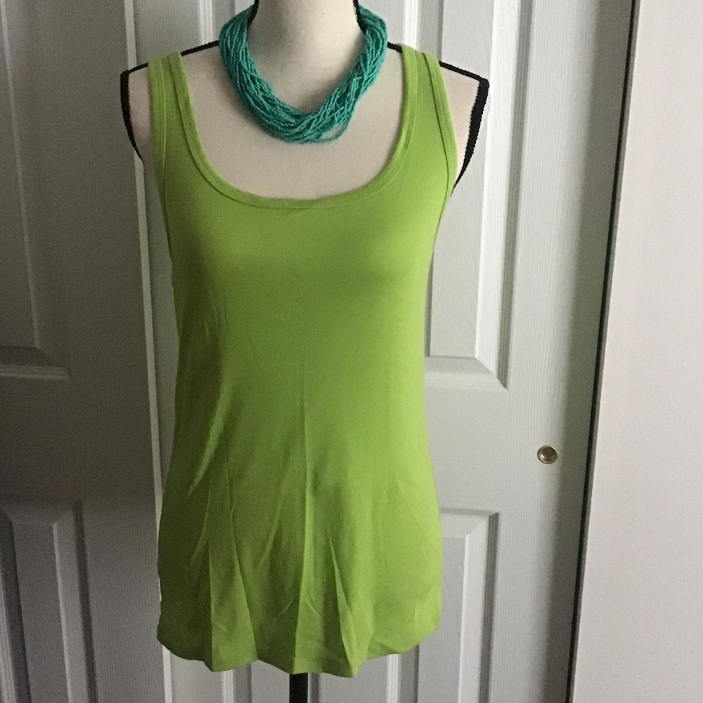 Lime green tank top